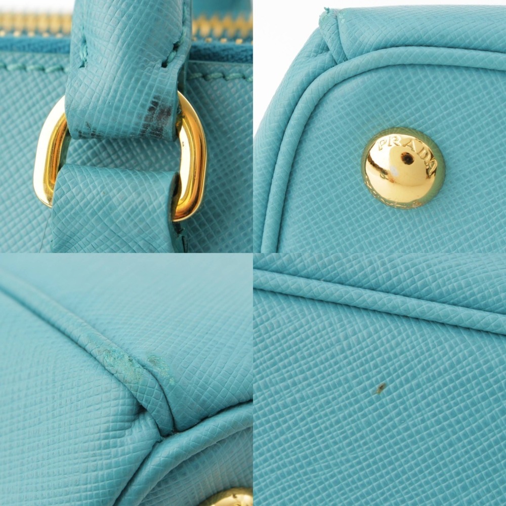 Prada Saffiano Galleria Handbag Blue - Picture 8 of 10